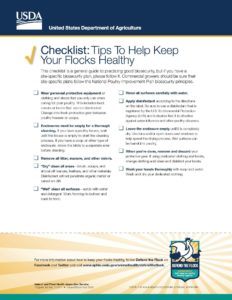 checklist to keep flocks healthy