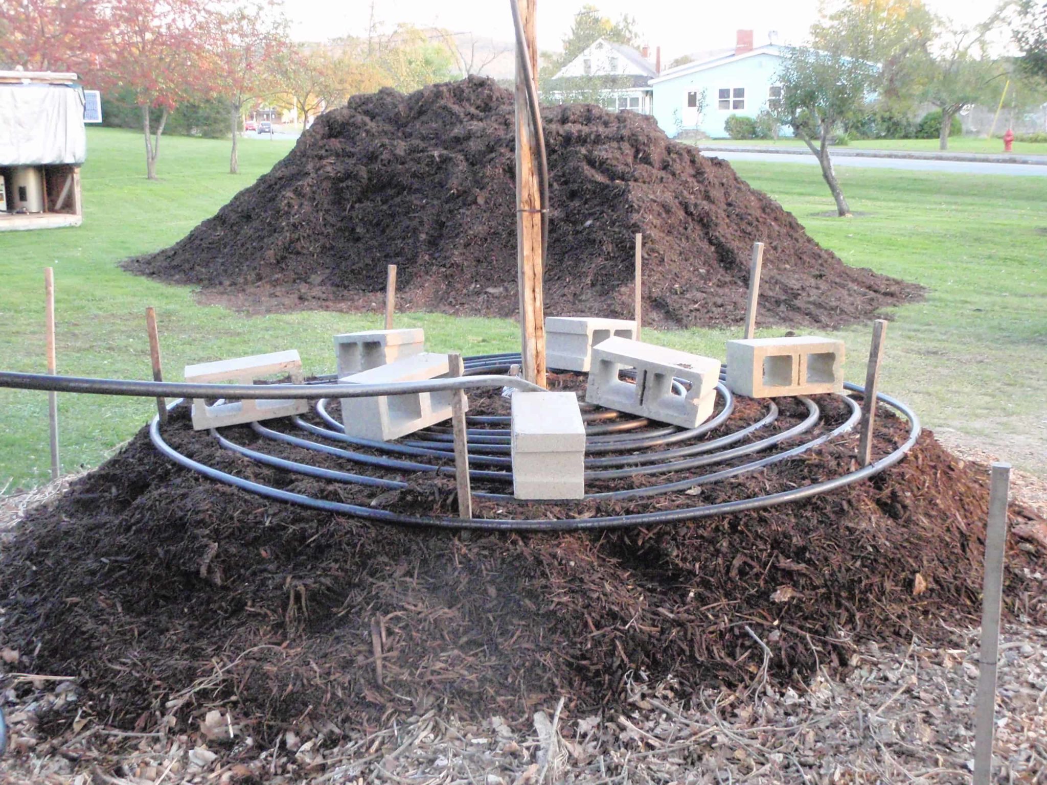 Image of Compost pile with caption compost power