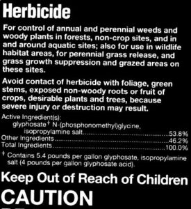 The label lists the active ingredients and their concentration. The concentration is important to know because some forumations can be used directly from the container, but other formulations need to be diluted. The label will give guidance on how to make dilutions. Pesticide labels will indicate the relative toxicity, known as the “signal word”, which include Danger, Warning, and Caution.