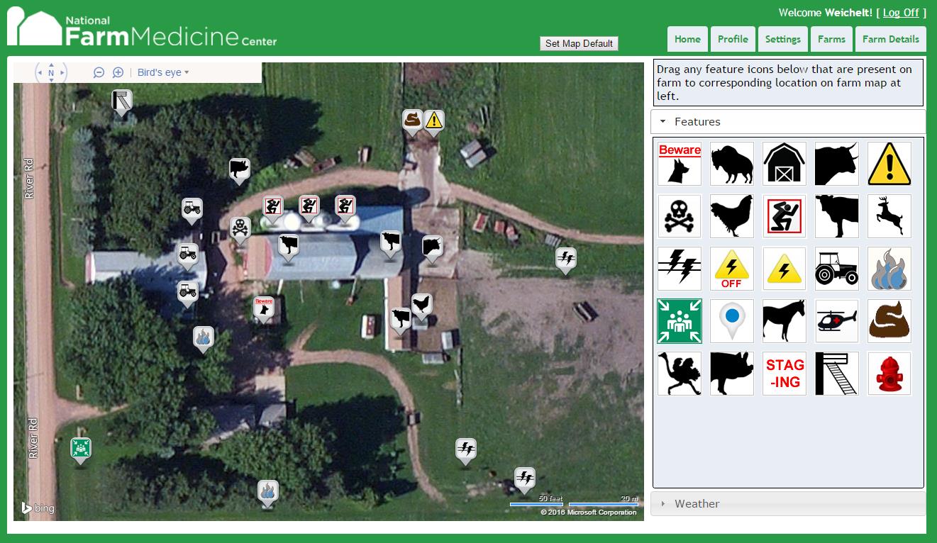 Aerial view map of farm screenshot