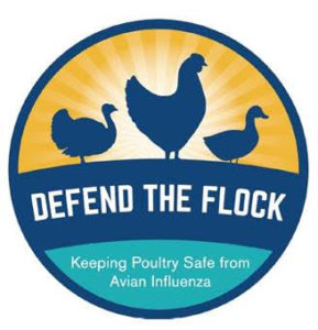 defend flock avian flu badge