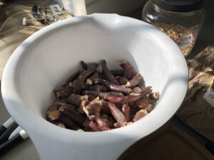 bowl of dried reishi