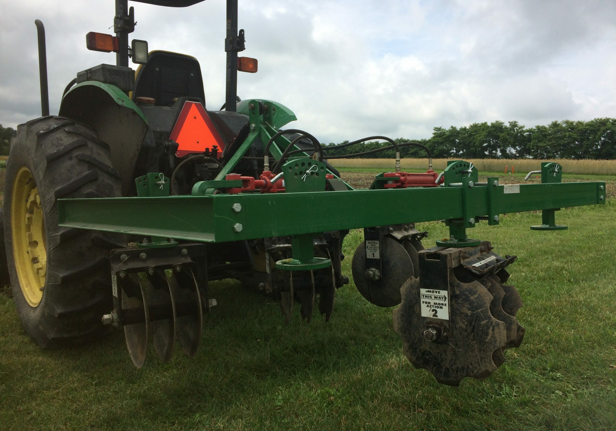 Cover crop mulches don't provide season long weed suppression so having a plan for weed escapes is critical. Rolling cultivator tools can work to kill weeds that emerge from within mulch. 
